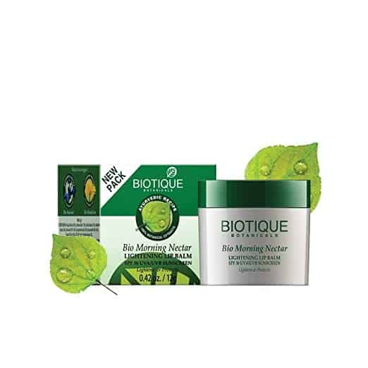 Biotique Bio Morning Nectar Lightening Lip Balm SPF 30 UVA/UVB Sunscreen,12g