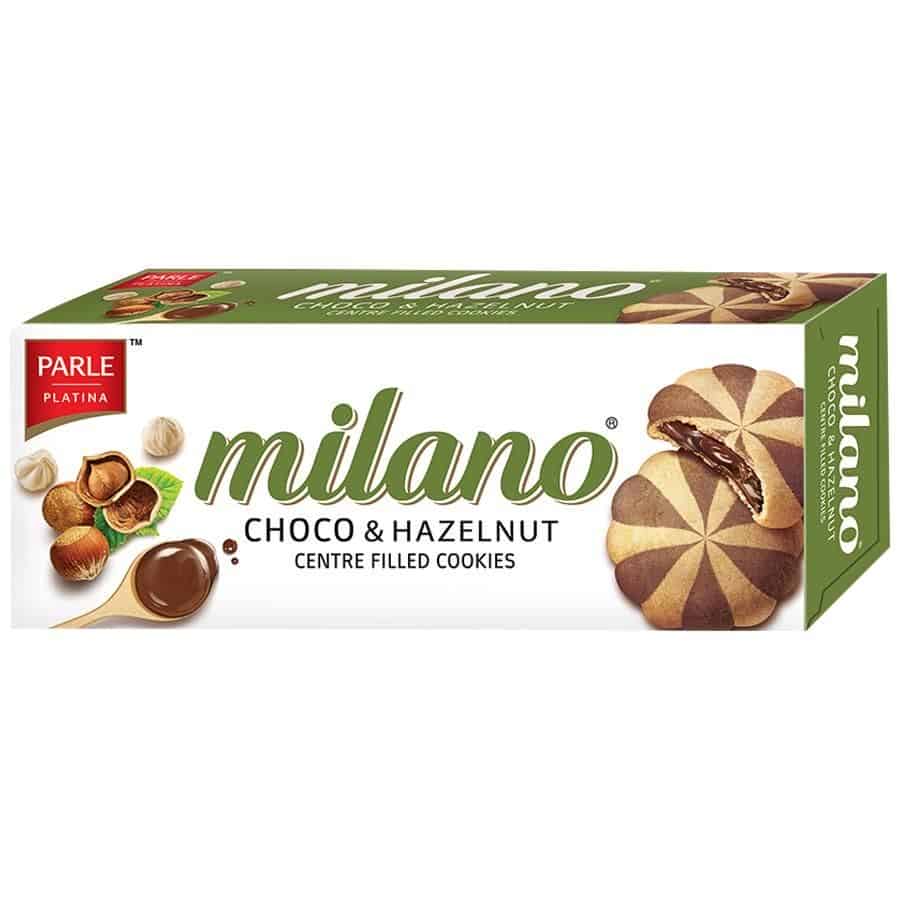 Parle Milano Choco & Hazelnut Centre Filled Cookies, 60g