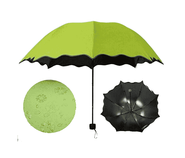 Styles Unique Unisex changing Secret Blossoms with water magic print 3 Fold Umbrellas