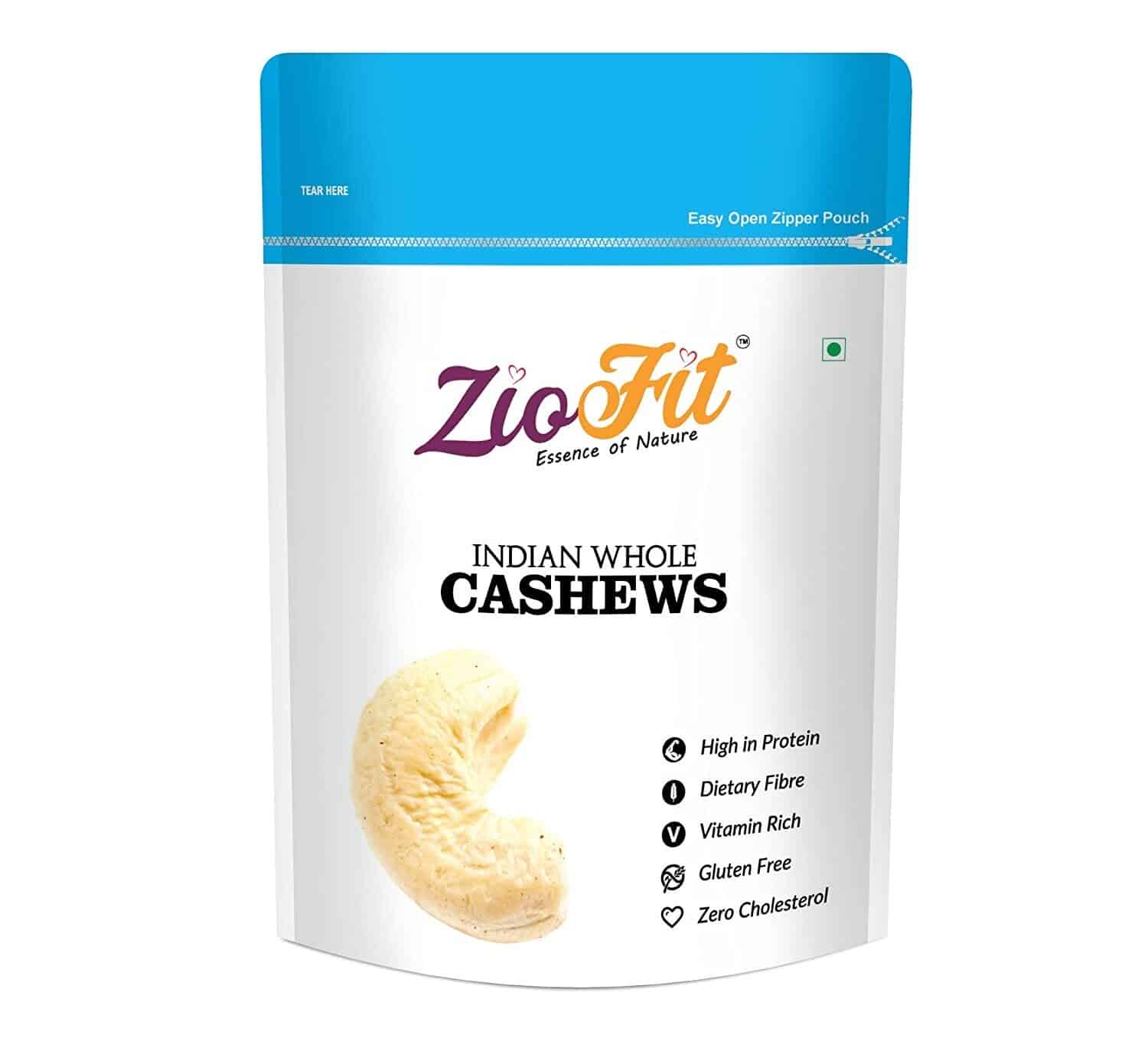 Ziofit Indian Whole Cashews, 200g (Buy 1 Get 1 Free)