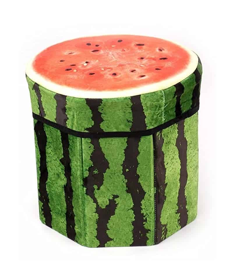 Creative 3D Watermelon Design Multipurpose Foldable,Storage Seat Box