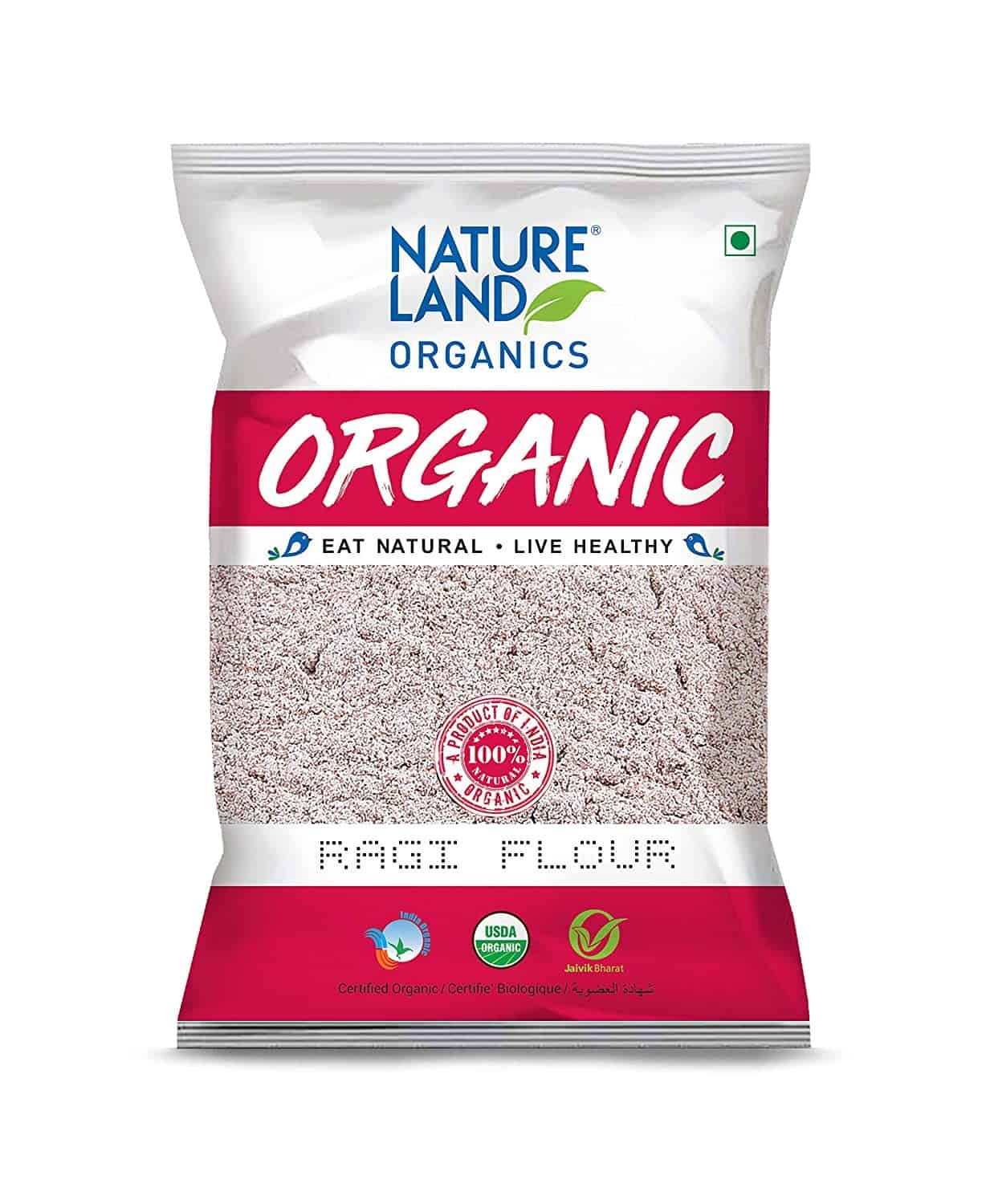 Natureland Organics Ragi Flour, 500g