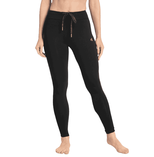 Jockey Yoga Pant Leggings with Concealt & Drawstring Closure - Black, Style #AA01