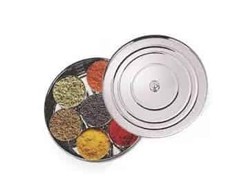 Neelam Masala Dabba steel silver 12 pcs set (SMSL012P)