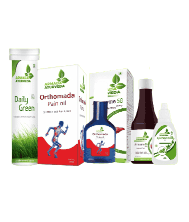 Armada Ayurveda Saver Pack (1 Daily Green + 2 Pain Killer + 4 Panch Tulsi + 4 Armazyne)