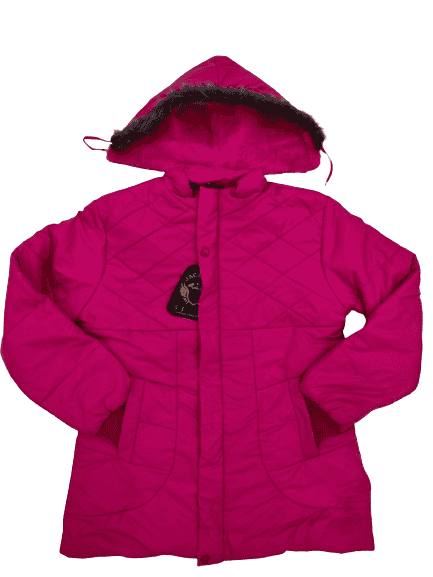 SNS Pink Girls Plain Winters Jacket(AM-3164)