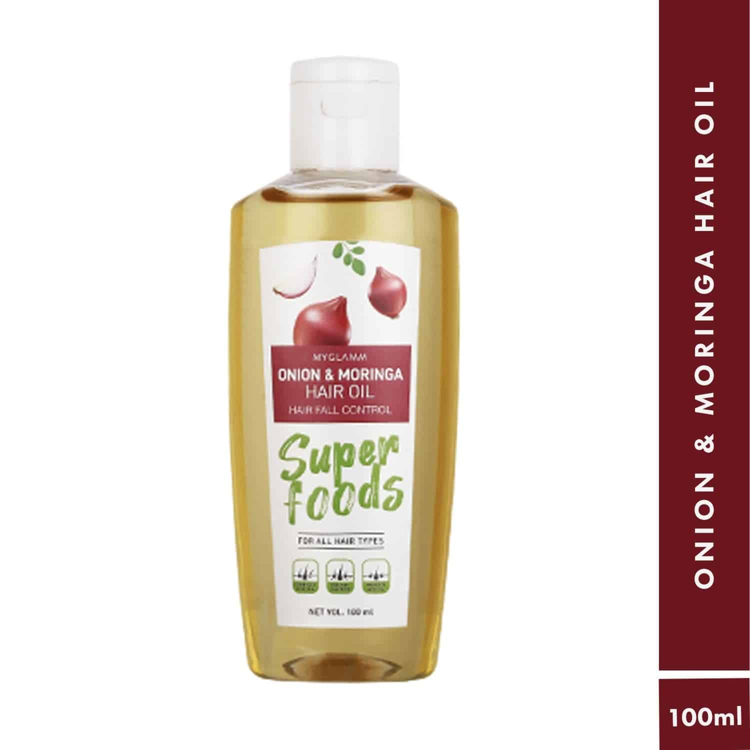MyGlamm Superfoods Onion & Moringa Oil for Hair Fall Control & Growth