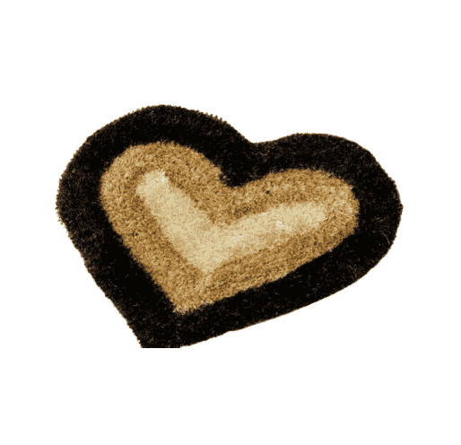 Attractive Beautiful Heart Shaped Polyester Solid Carpet