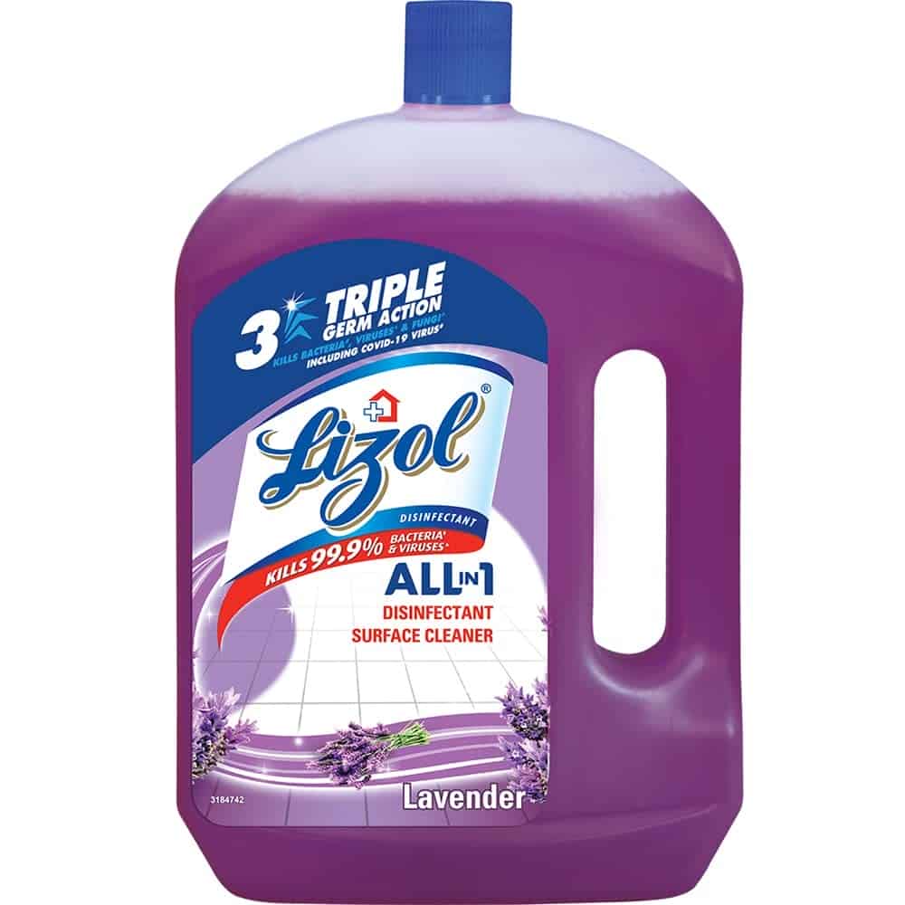 Lizol Disinfectant Lavender Surface & Floor Liquid Cleaner, 2 Ltr