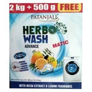 Patanjali Herbo Wash Advance Matic Detergent Powder, 2.5kg