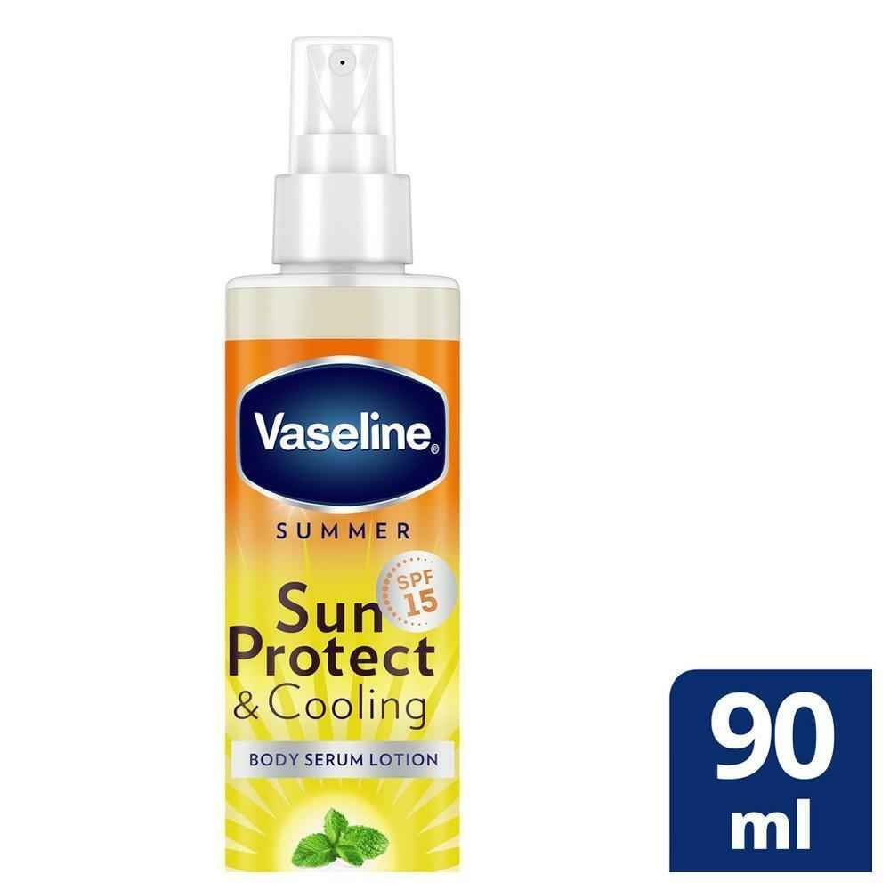 Vaseline SPF15 Cool Mint & Aloe Extract Sun Protect & Cooling Body Serum Lotion
