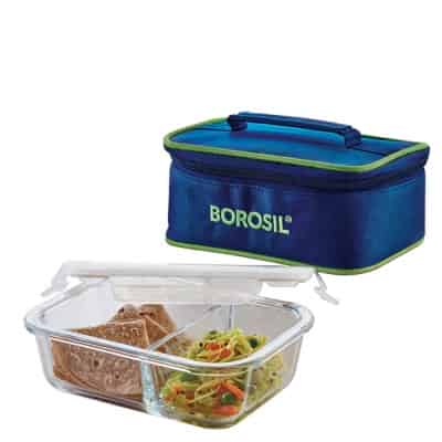 Borosil Glass Lunch Box, Transparent