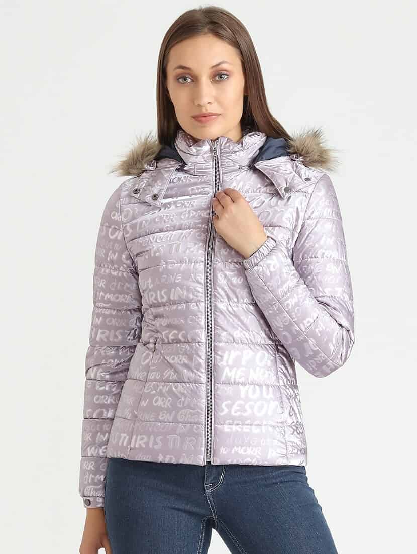 SNS Full Sleeve Printed Girls Padded Jacket(VM-XL)