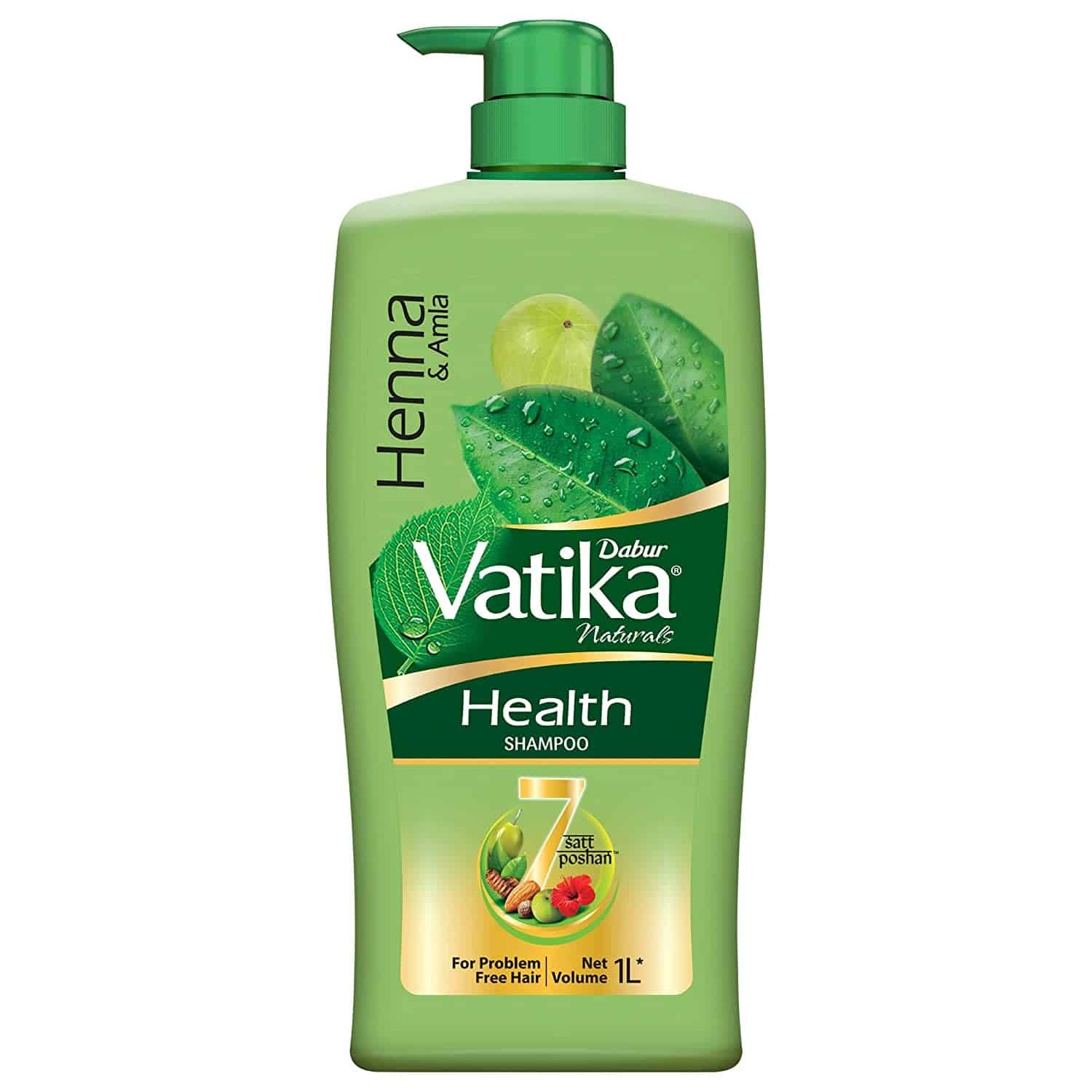 Dabur Vatika Henna & Amla Health Shampoo, 1 Ltr