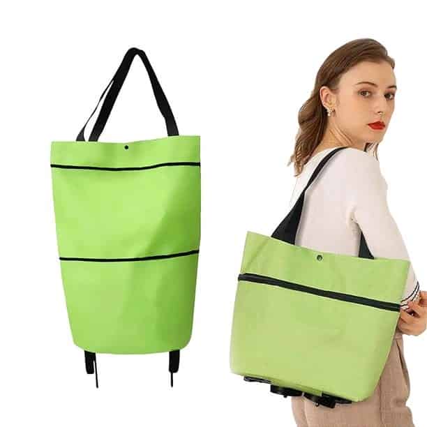 Foldable Trolley Shopping Bag, Size: 45X38