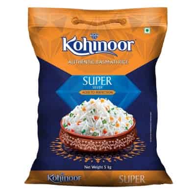 Kohinoor Super Silver Authentic Basmati Rice, 5 Kg Pack