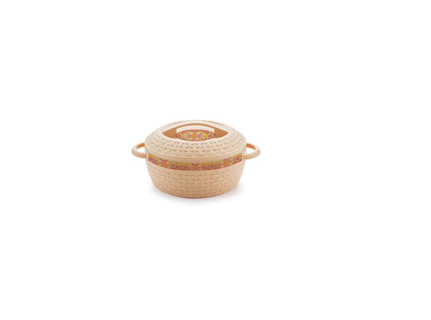 Cello Wicker Beige Serve Casserole
