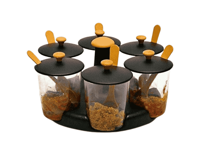 Graceful Spice Racks,6 Jars with stand
