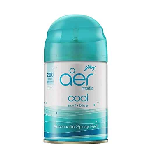 Godrej aer Matic Refill - Automatic Air Freshener with Flexi Control | Cool Surf Blue (225ml)