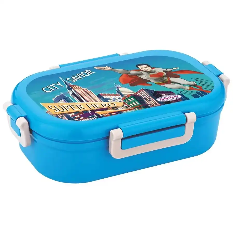 Asian Hot Meal Locker Kids Insulated Lunch Box - Blue, 500 ml