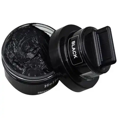 Helios Shoe Cream - Made From Finest Wax, Imparts Shine, For Leather Goods, 60g (Black)