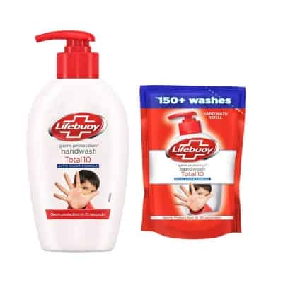 Lifebuoy Total 10 Germ Handwash 190 ml (Free 185 ml pouch)