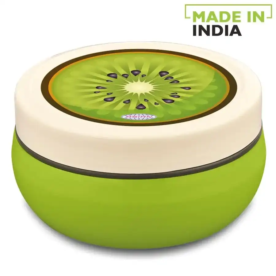 Asian Plastic Lunch Box/Tiffin Box - Fun Meal, Green, Medium, 1 pc, 300ml