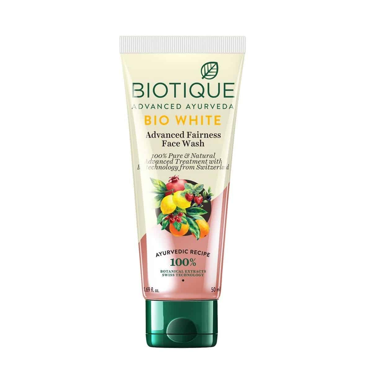 Biotique Bio White Advanced Fairness Sustainable Face Wash, 100ml