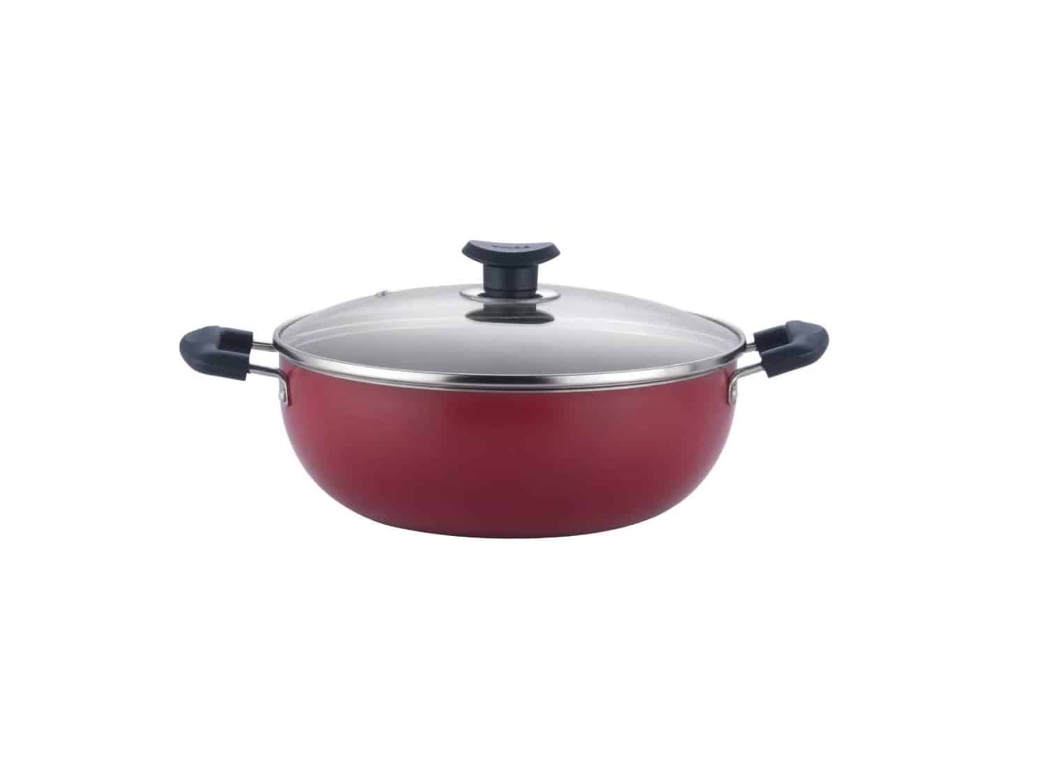 Vinod Kadai With Lid Red 26 mm (IZNKL 26)