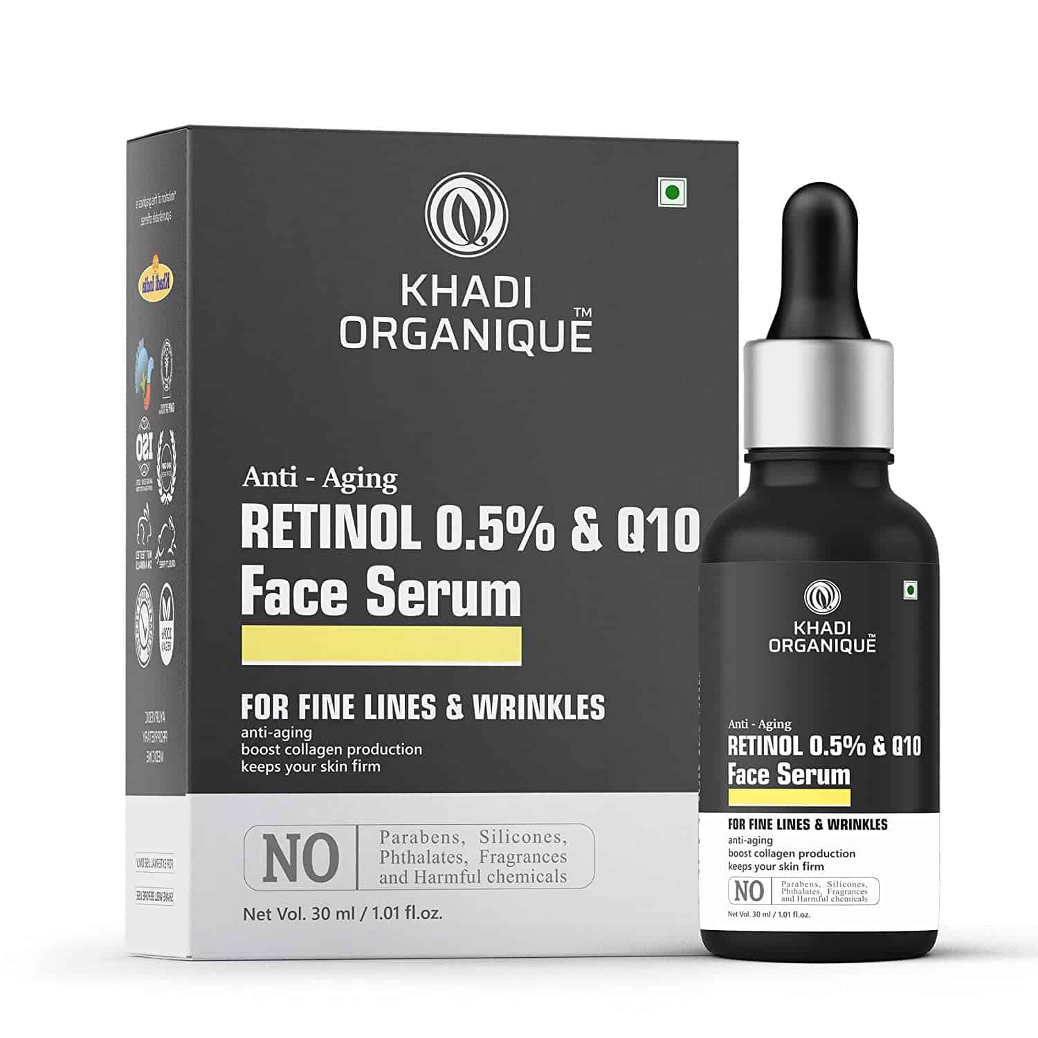 Khadi Organique Anti Aging Retinol 0.5% & Q10 Face Serum 30ml