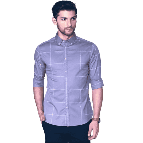 SNS Men Checked Pure Cotton Casual Shirt(ST 102)