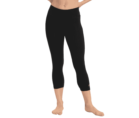 Jockey Sports Capri Pants for Women with Coin Pocket & Elasticated Waistband - Black & Ruby, Style #1391