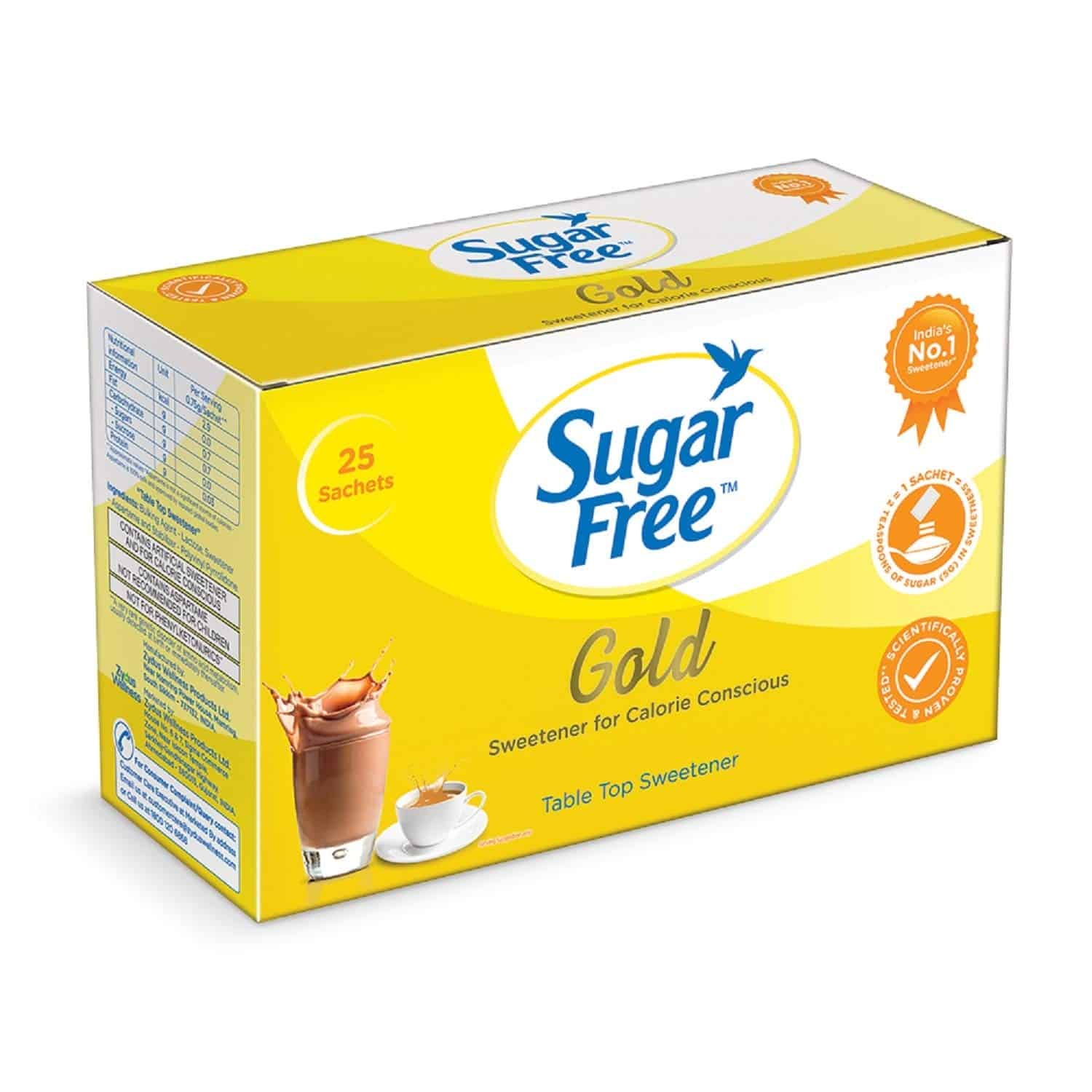 Sugar Free Gold Low Calorie Sweetner, 25 Sachet
