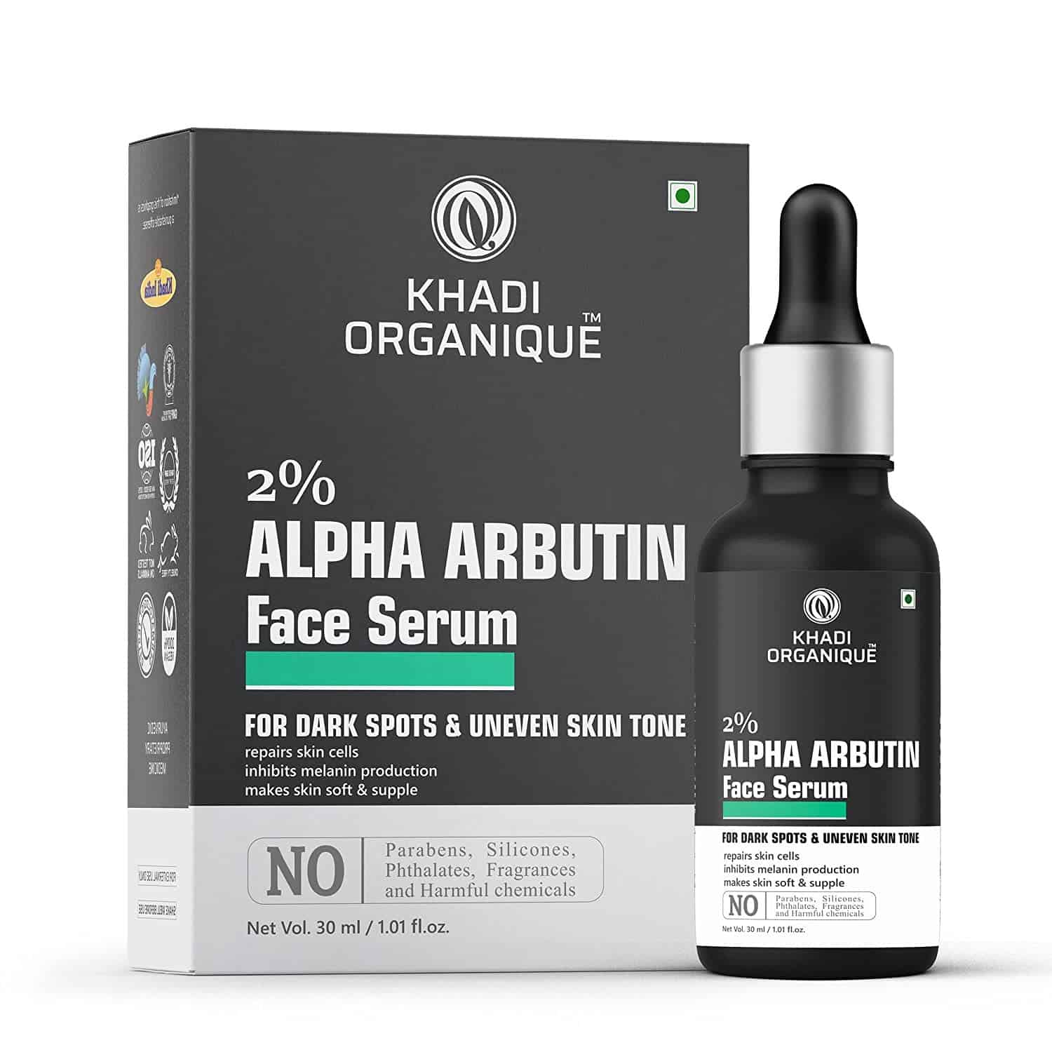 Khadi Organique 2% Alpha Arbutin Face Serum, 30ml