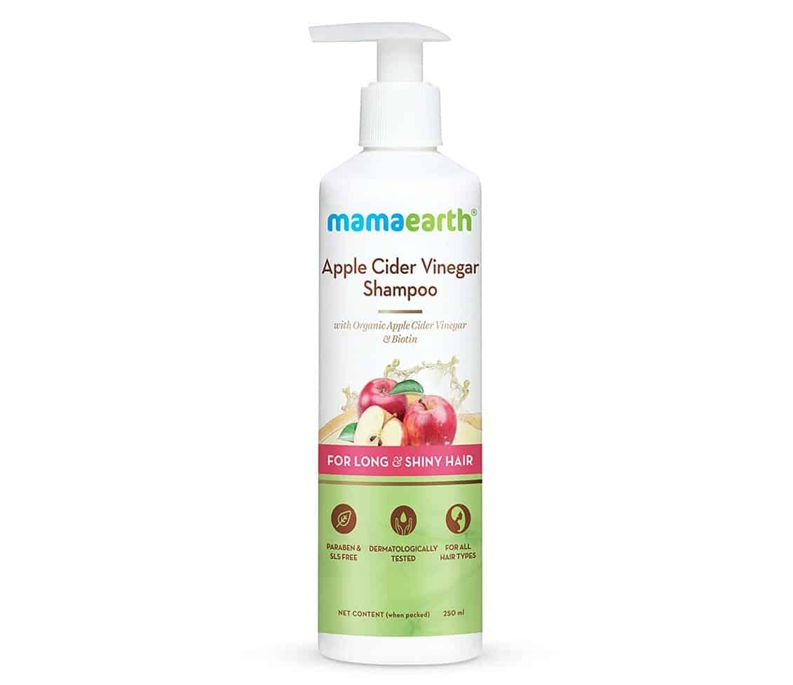 Mamaearth Apple Cider Vinegar Shampoo for Long & Shiny Hair, 250 ml