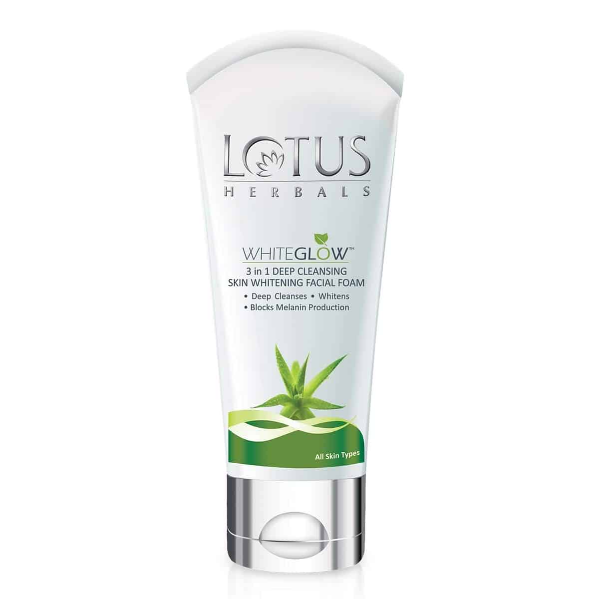 Lotus Herbals Whiteglow 3-In-1 Facial Foam, 100g