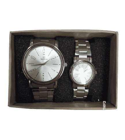 Walrus Premium Watch Couple's Pair Silver, (SVT-02-PAIR)
