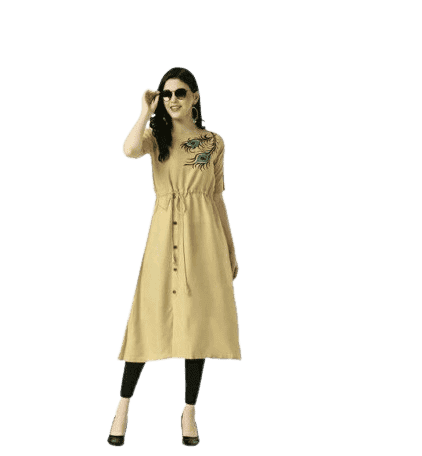 Pretty Rayon Slub Kurti