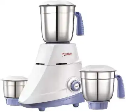 Prestige Popular 550 W Mixer Grinder (3 Jars, White, Blue)(230Volt)(41329)