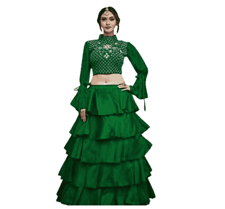 Women's Bangalori Satin Solid Lehengas
